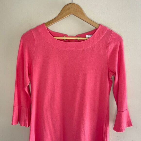 CROWN & IVY Bell Sleeve Pink Mini Dress,‎ Small - Picture 2 of 6